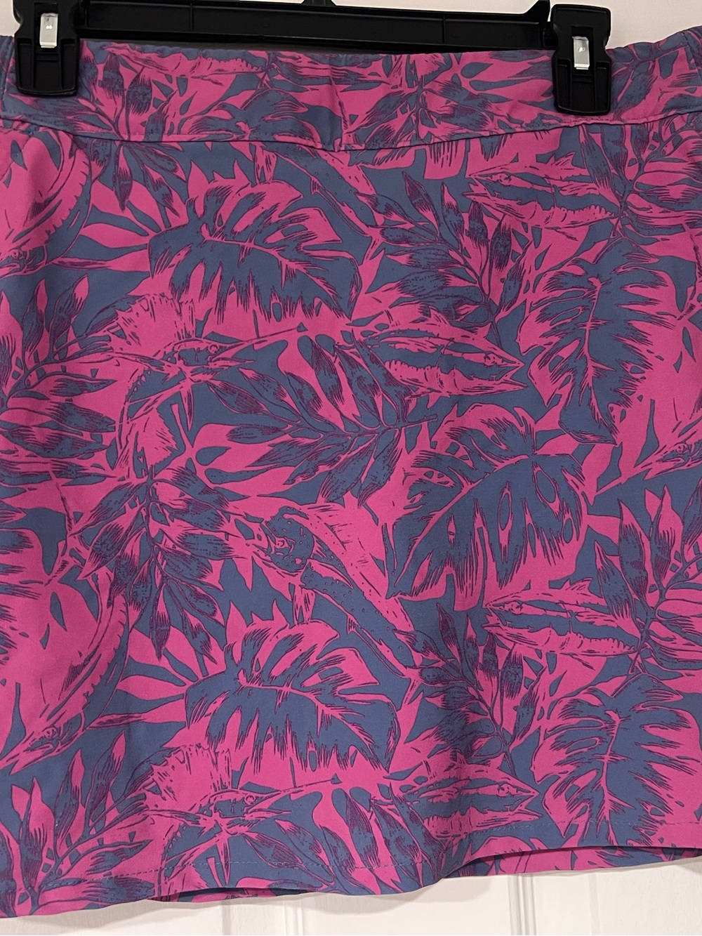 Pink and Grey Tropical Print Skort